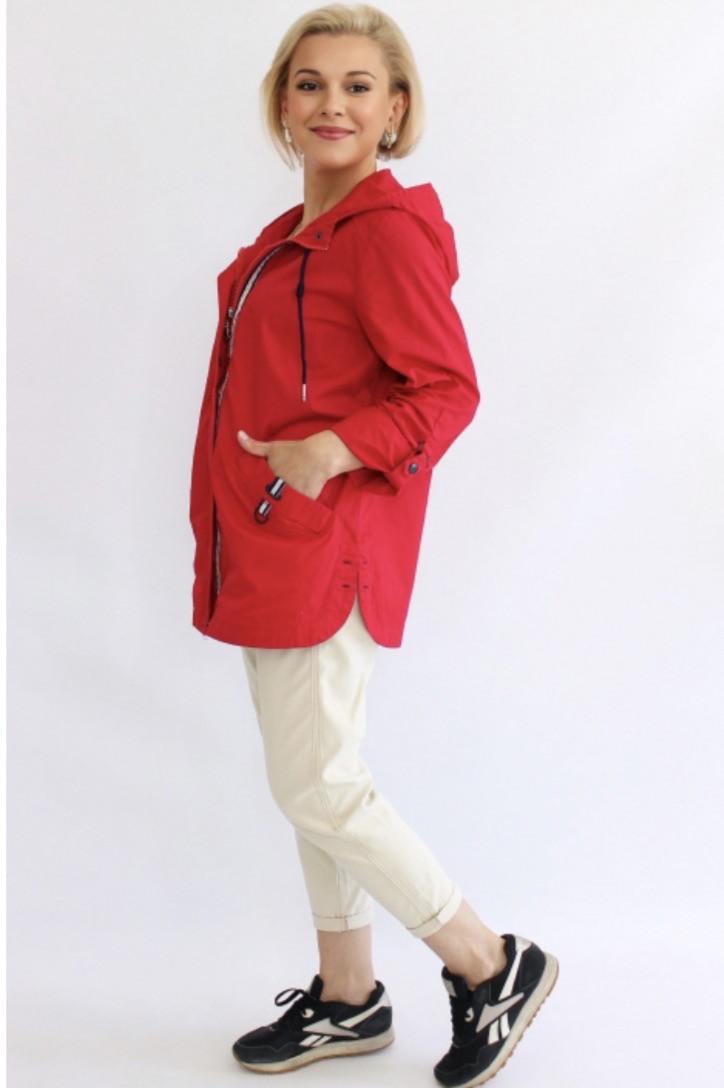 

Хлопковая куртка с капюшоном Ylanni elegance 3XL Красная