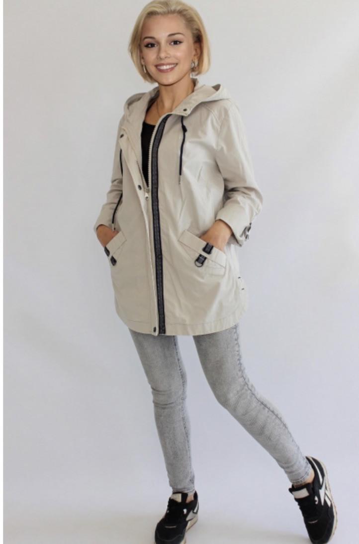 

Хлопковая куртка с капюшоном Ylanni elegance 3XL Бежевая