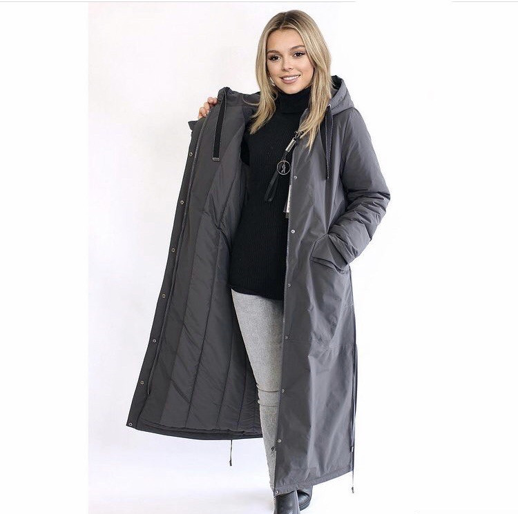 

Парка демисезонная SIze Tangcoi Sallie 52 Серый-рафит
