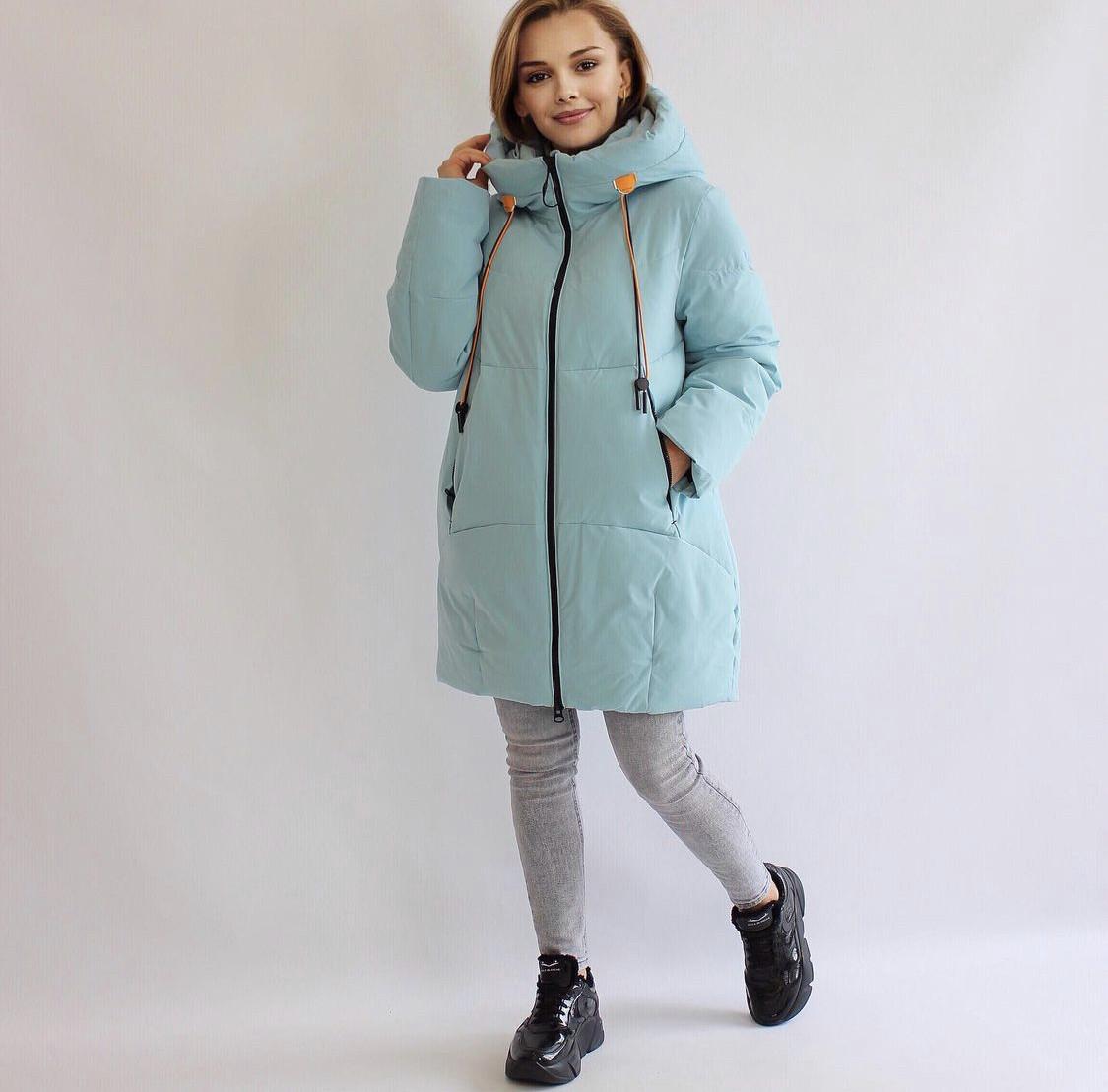 

Женская зимняя куртка кокон Towmy Gess 56 Голубая