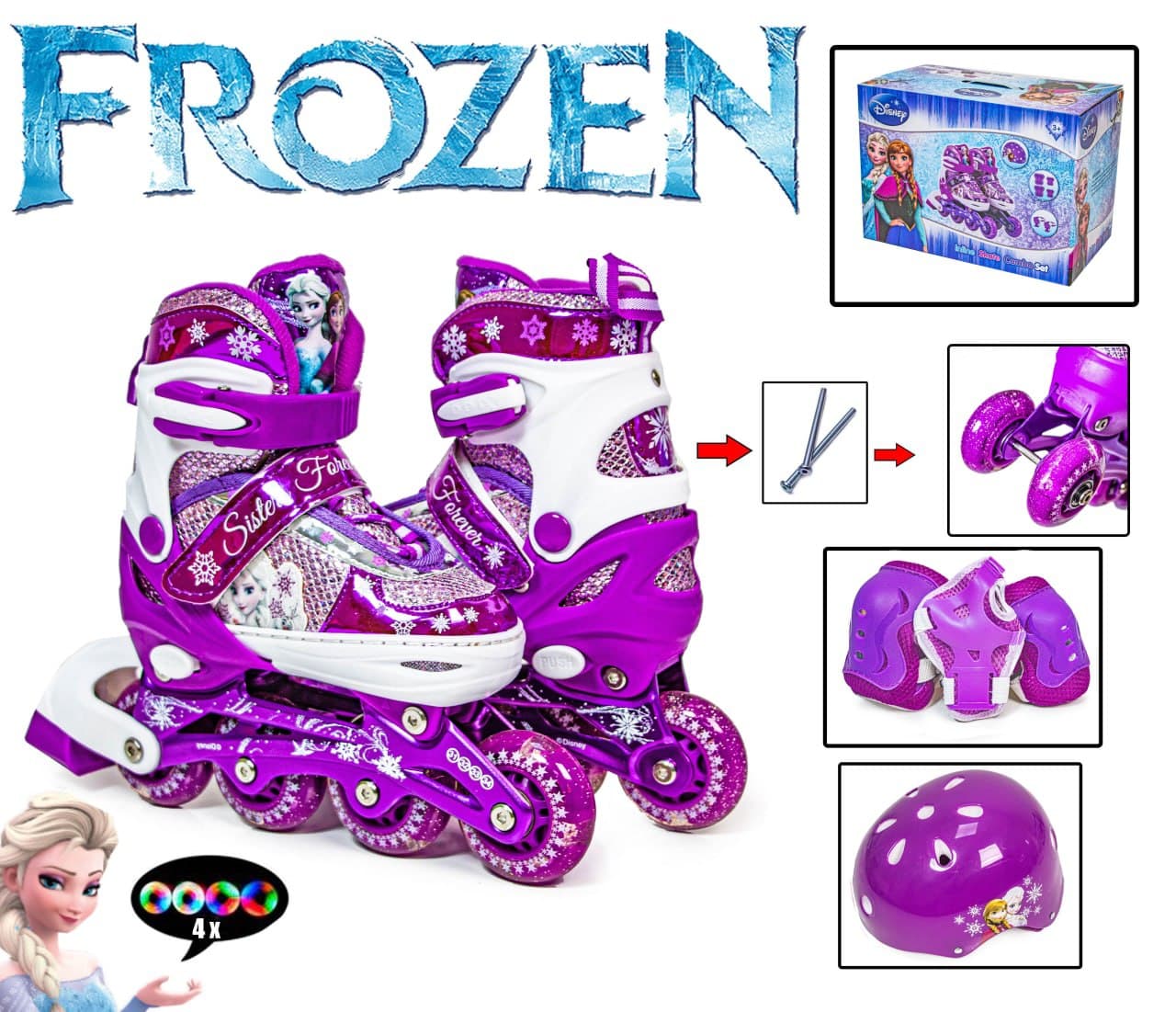 

Набор Роликов Kidson Disney Frozen Фиолетовый 31-34