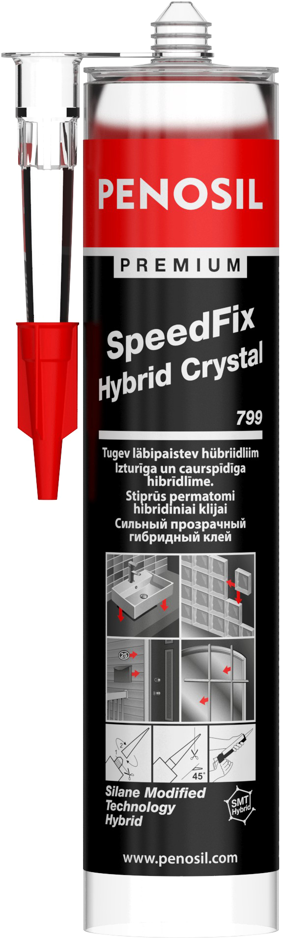 

Монтажный клей Penosil Premium SpeedFix Hybrid Crystal 799 290 мл (H3967)