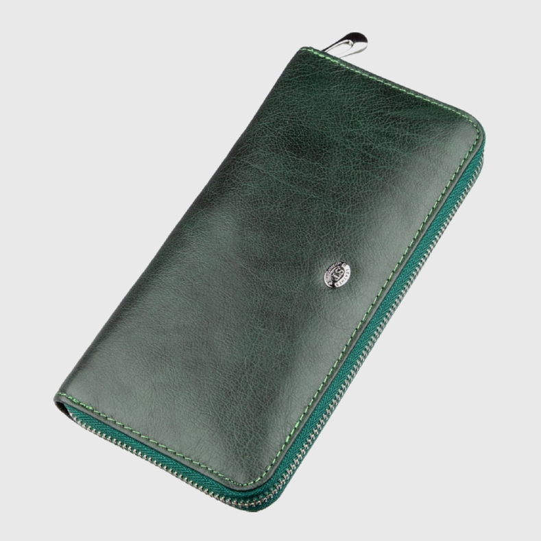 

Кошелек кожаный ST Leather Accessories 18866 Зеленый