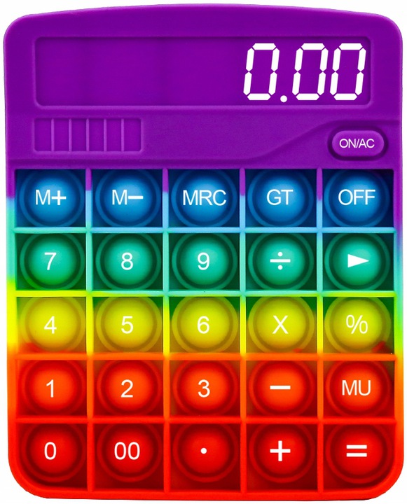 

Pop It Антистресс Игрушка - (Поп Ит - Попит - Popit) - Калькулятор 14 х 11 см, резиновые пупырышки