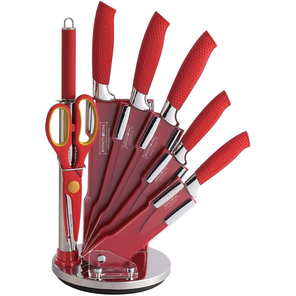 

Набор ножей Royalty Line из 8 предметов красный (RL-RED8W)