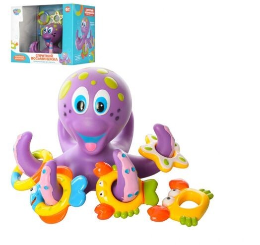 

Игрушка для купания Осьминог AQ 0001 с кольцебросом Limo Toy