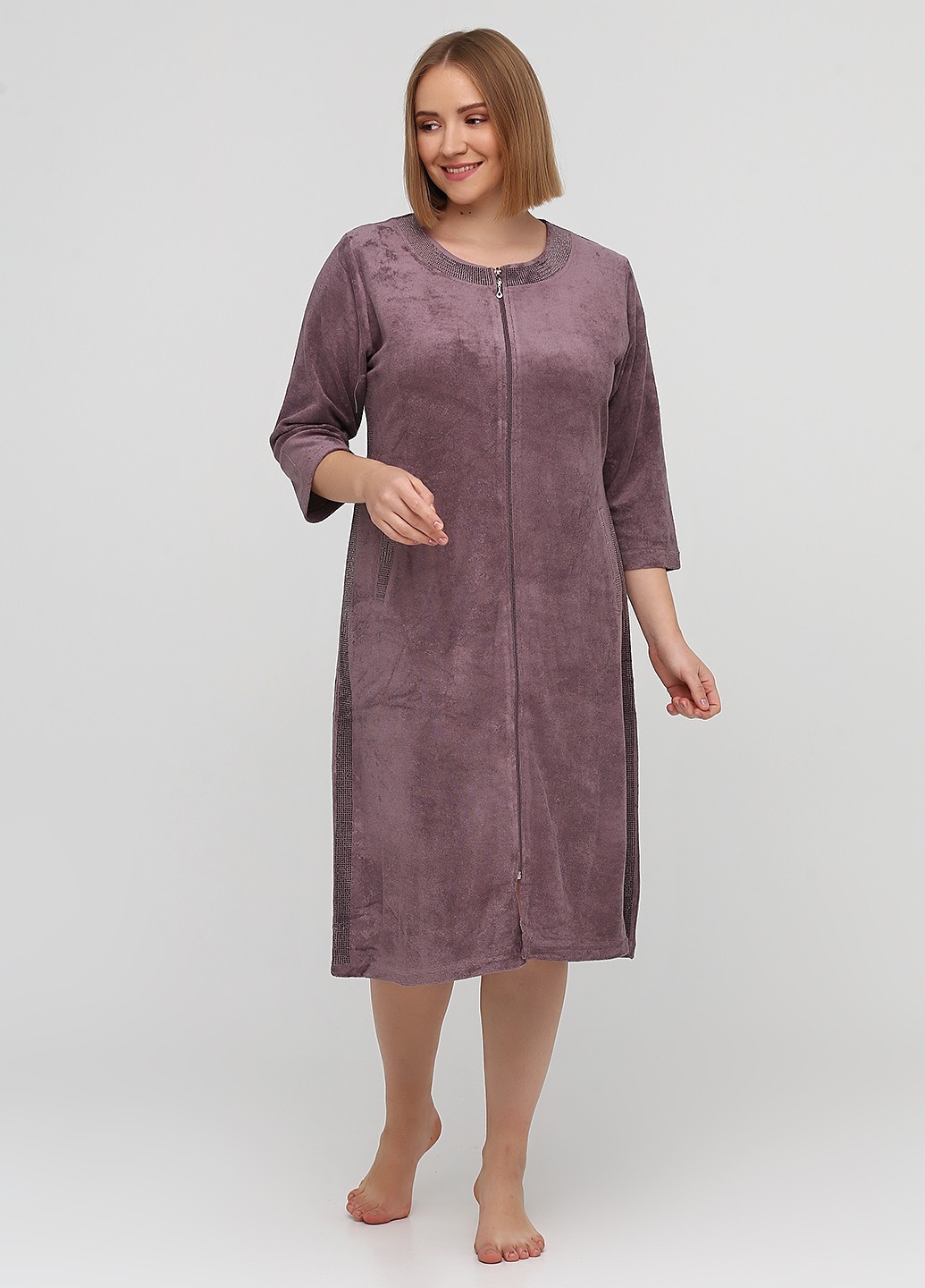 

Халат Romeo Life  сливовый 3549-1, Халат Romeo Life 2XL сливовый 3549-1