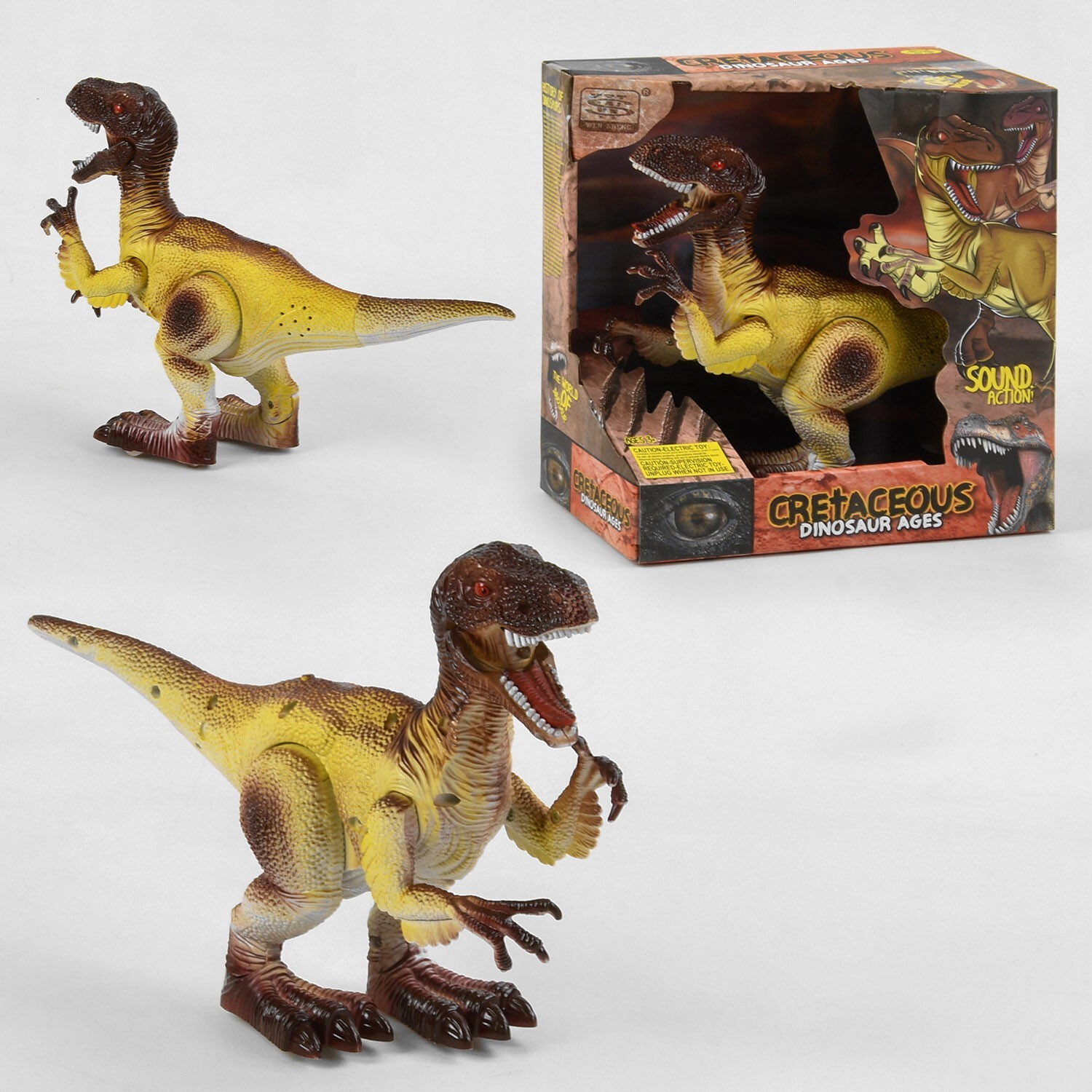 

Музыкальная игрушка Wen Sheng Динозавр Аллозавр - ходит и рычит 29 см ( WS 5353)