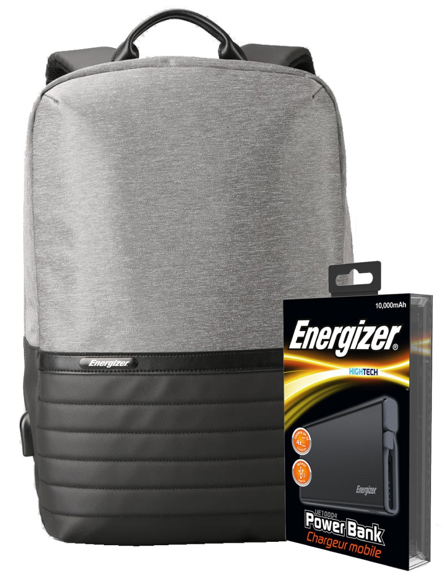 

Рюкзак Energizer EPB001 (Grey) + Powerbank UE10004