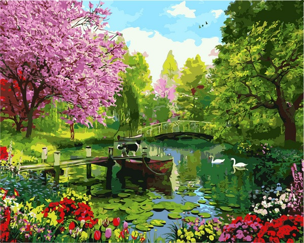 

Картина по номерам Вишневый сад, 40x50 см., Mariposa