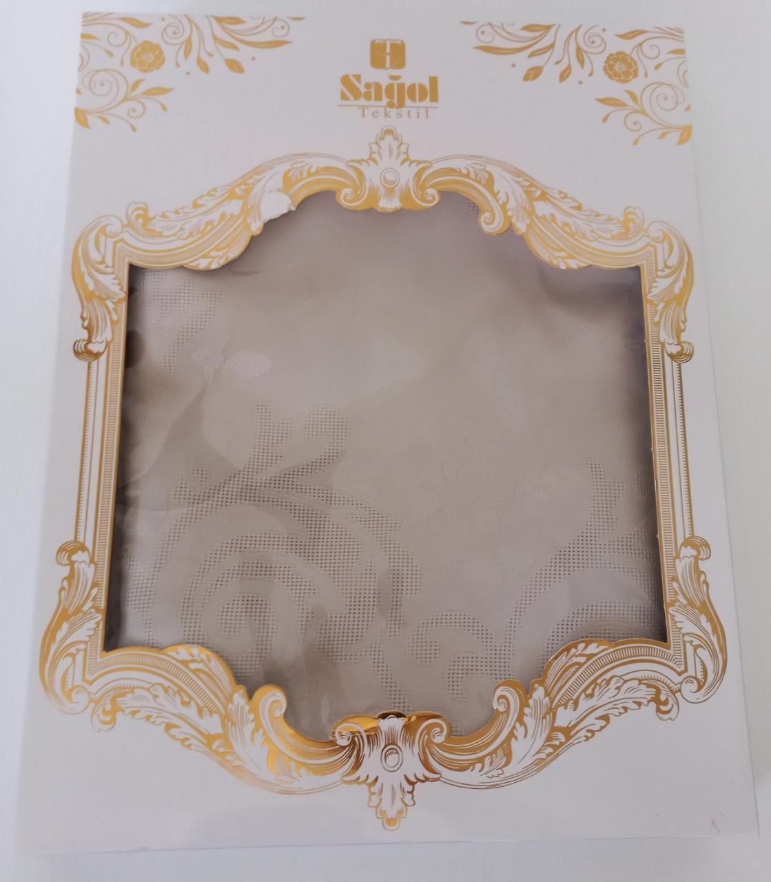 

Скатерть Sagol тефлон 160x220 ovale St-060 Bej в коробке *