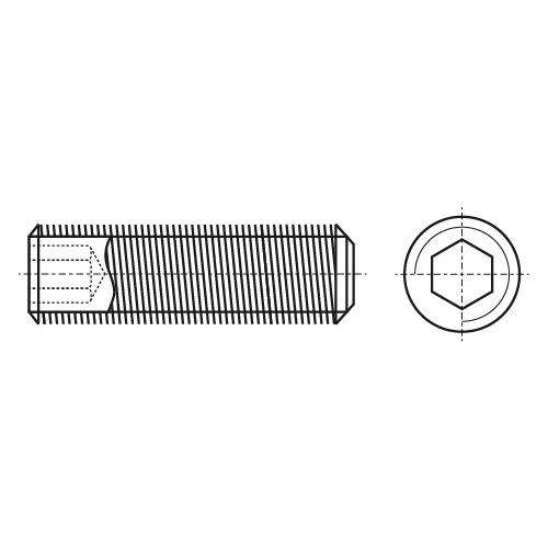 

Гвинт DIN 913 M20x55 A2, 50 шт.