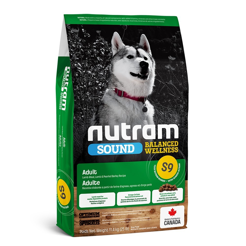 

Сухой корм Nutram S9 Lamb Adult Dog для взрослых собак всех пород ягненок и ячмень 11.4 кг