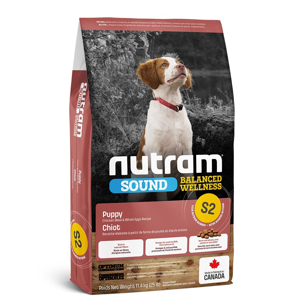 

Сухой корм Nutram S2 Wellness Puppy для щенков курица и яйца 11.4 кг