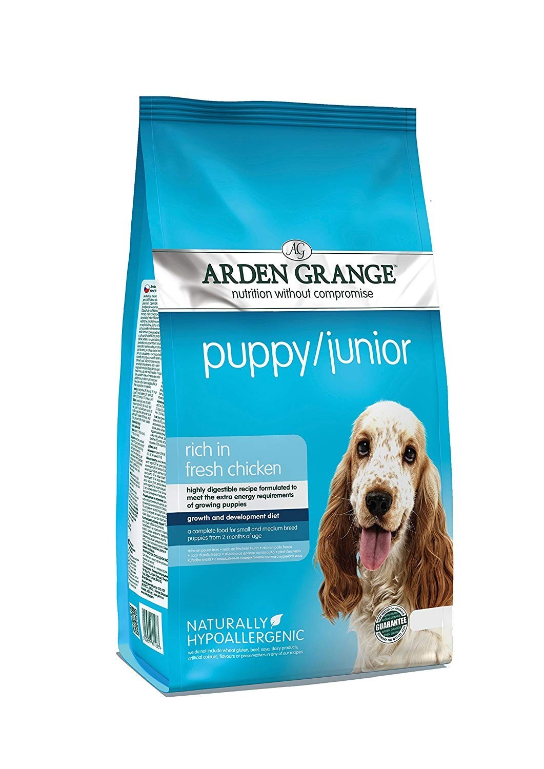 

Сухой корм Arden Grange Puppy Junior (Арден Грендж Паппи Юниор) для щенков и юниоров собак малых и средних пород (курица и рис) 2 кг