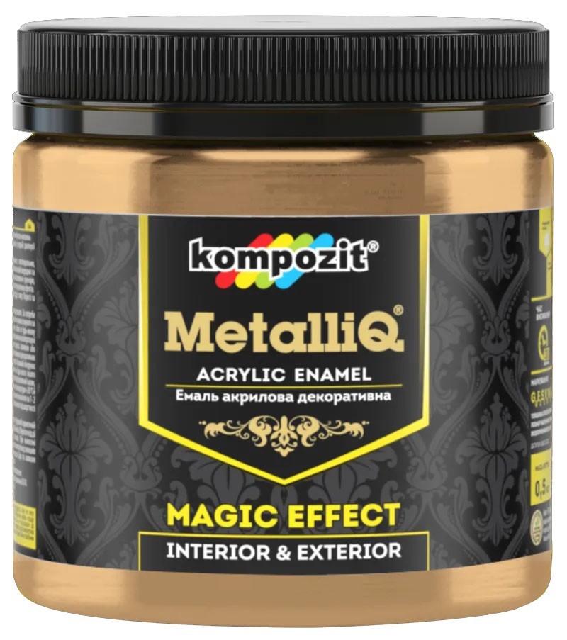 

Емаль акрилова METALLIQ KOMPOZIT Бронза 0.5кг