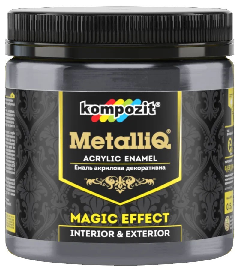 

Емаль акрилова METALLIQ KOMPOZIT Платина 0.5кг