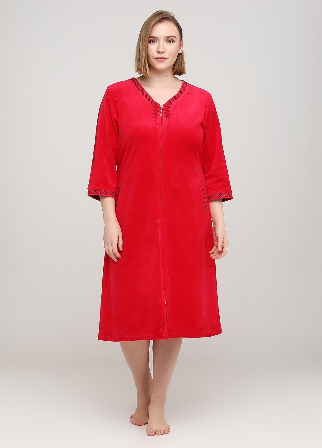 

Халат Romeo Life  красный 3633-01, Халат Romeo Life 4XL красный 3633-01