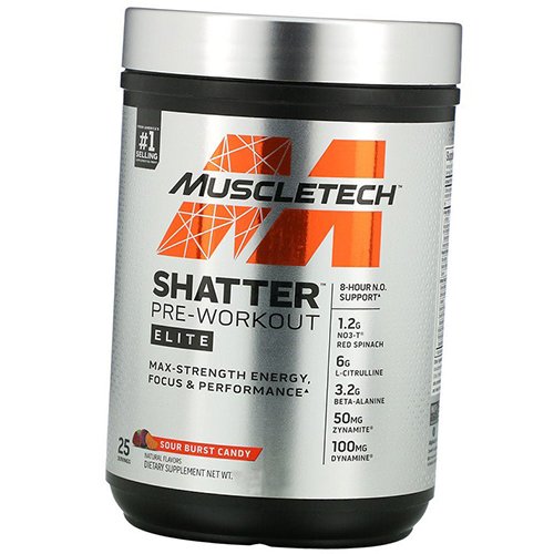 

Предтрен, Shatter Pre-Workout Elite, Muscle Tech 459г Кислая ягода (11098013)