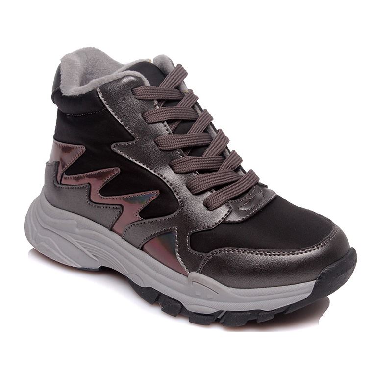 

Демісезонні черевики для дівчинки WeeSTEP 33 21,5 см Чорно-сірий КВ1165-1