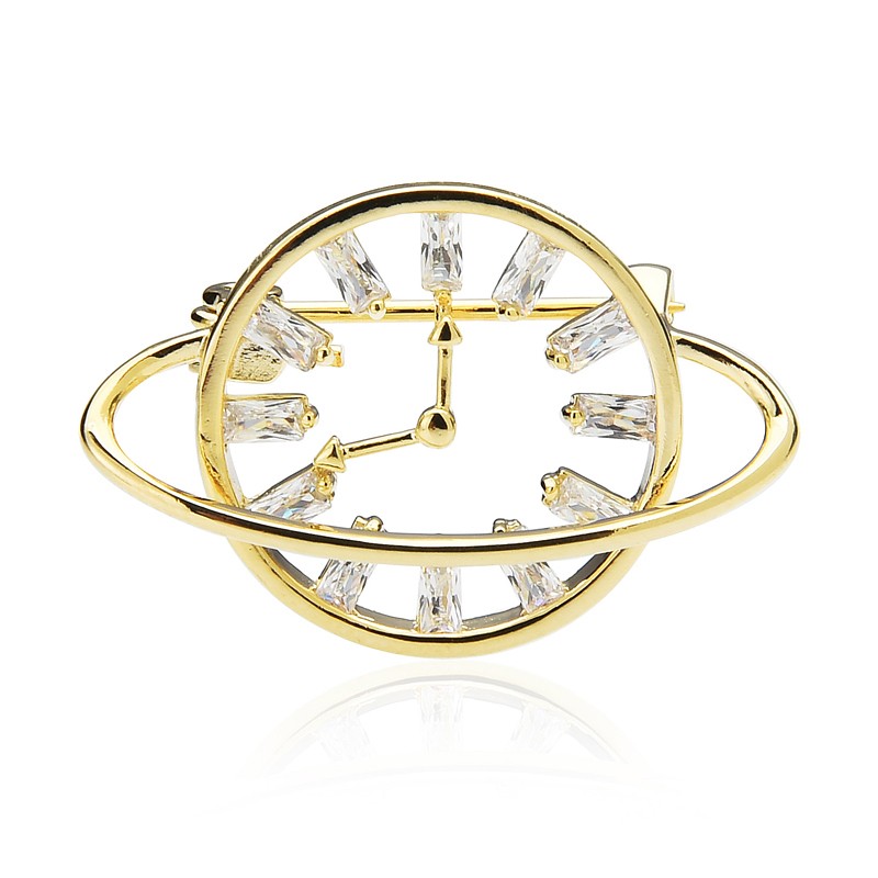 

Брошь унисекс BROCHE бижутерия с белыми кристаллами Часы BRBF111428