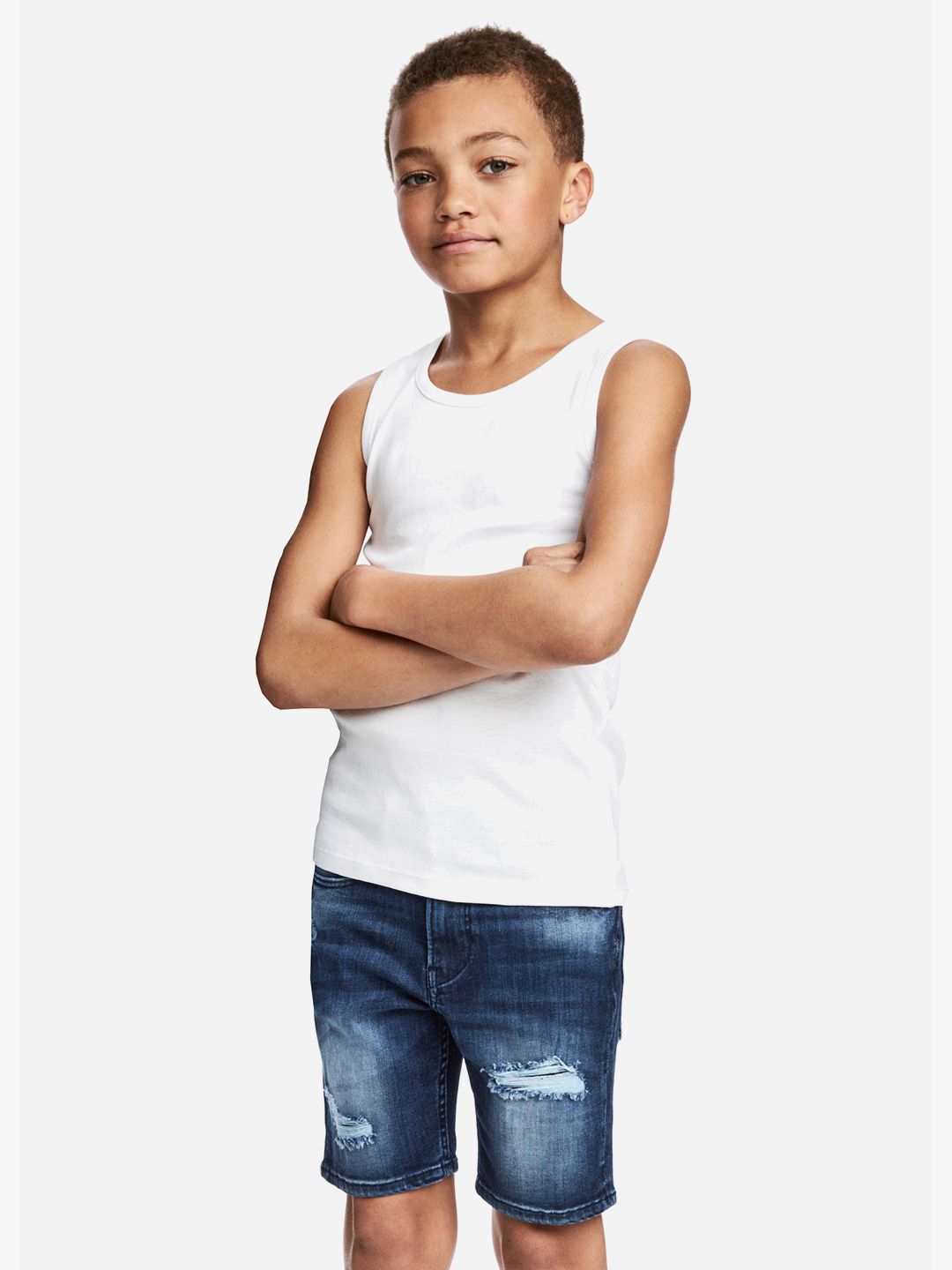 

Майка H&M 0200761 134-140 см Белая