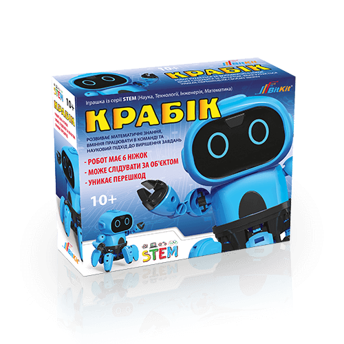 

Электрический конструктор для детей BitKit умный робот Крабик детский развивающий конструктор