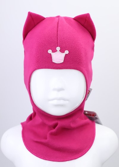 

Шапка-шлем детский для девочки Beezy весна - осень 1750-04-20 модель Кошка р. 2 (50-53 см)
