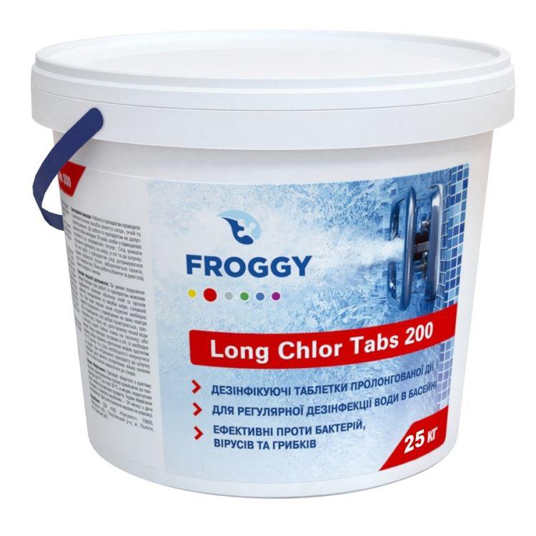 

Froggy Long Chlor Tabs 200 25 кг. Длительный хлор в таблетках для бассейна