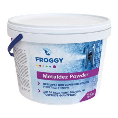 

Средство для удаления металлов из воды Froggy Metaldez Powder (1.5 кг). От ржавчины в воде бассейна