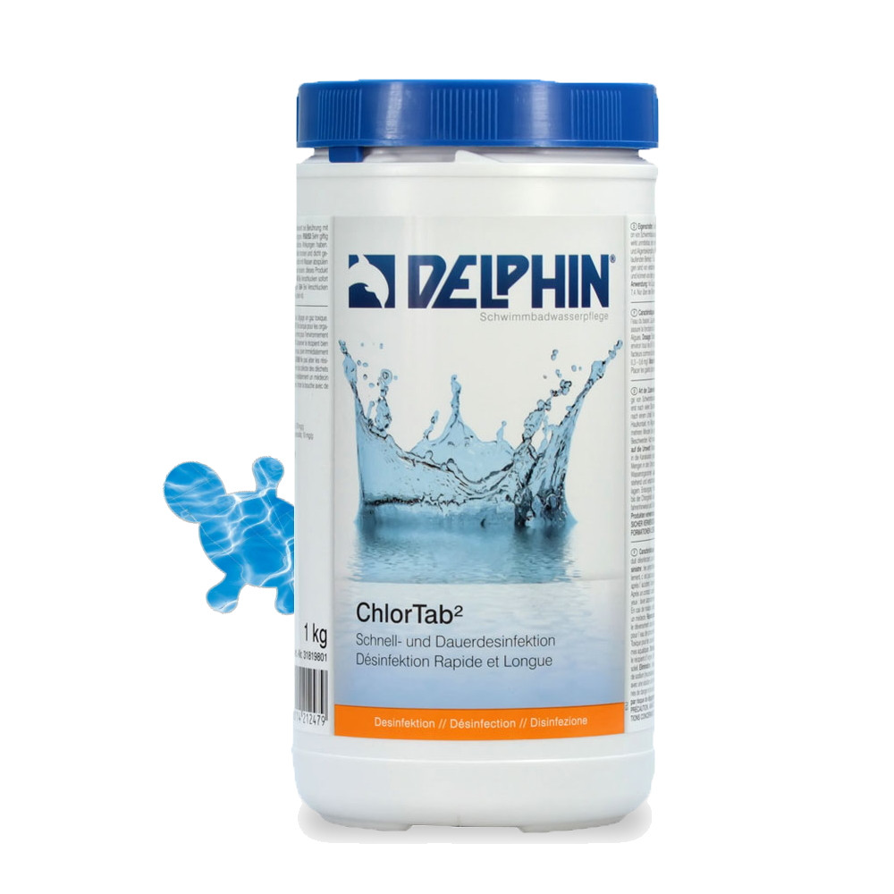 

Обеззараживание воды в бассейне Хлор шокового действия Delphin Хлор - таб2 1кг