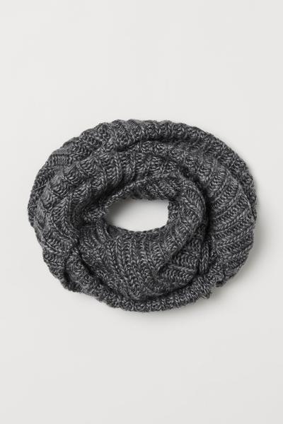 

Шарф-труба из смесовой шерсти H&M 120х34 Серый меланж
