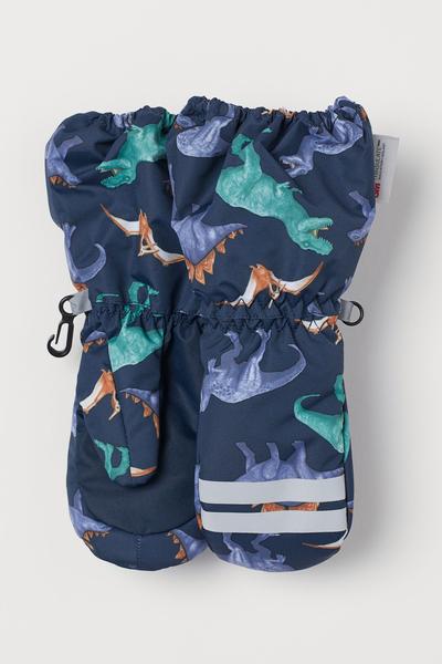 

Непромокаемые лыжные варежки H&M 110/116 (110-120) Темно-синий/Динозавры