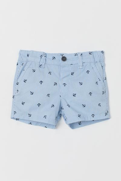 

Хлопковые шорты-чиносы H&M 86 (90/47) Синий/Якоря