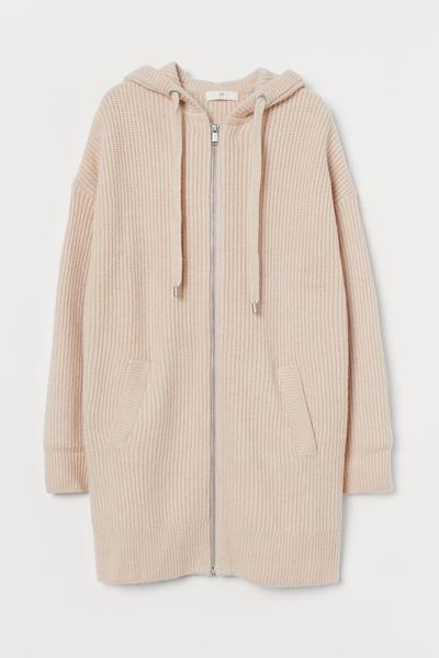 

Кардиган на молнии H&M XS (160/80А) Пудрово-розовый