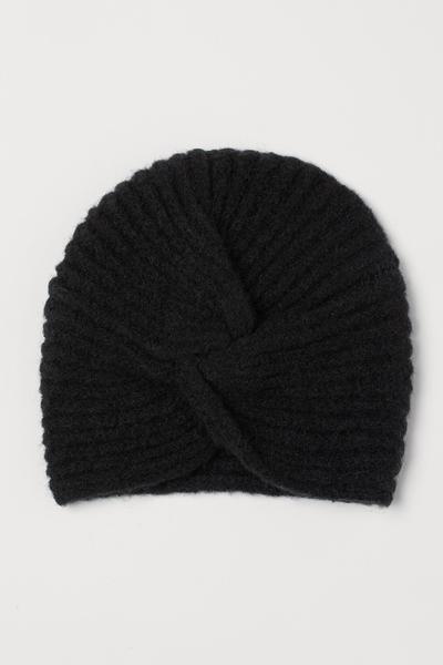 

Вязаный тюрбан H&M ONE SIZE (52-58) Черный