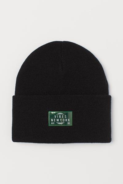 

Вязаная шапка H&M 134/152 (53-55) Черный/Неоновый зеленый