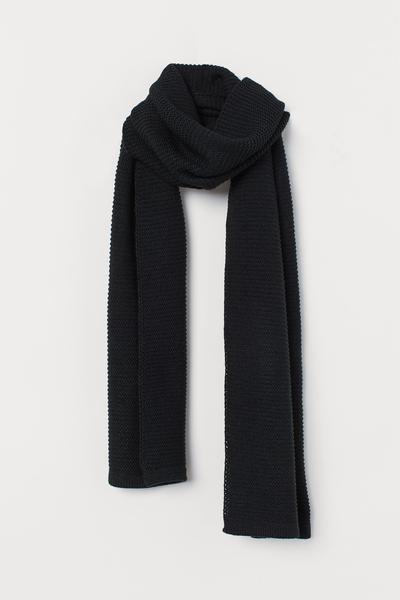 

Вязаный шарф H&M 150х180 Черный