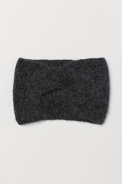 

Вязаная полоска на голову H&M ONE SIZE (52-58) Темно-серый