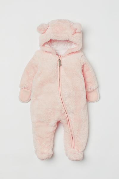 

Плюшевый комбинезон с ушками H&M 68 (66/48) Светло-розовый (0750481011)