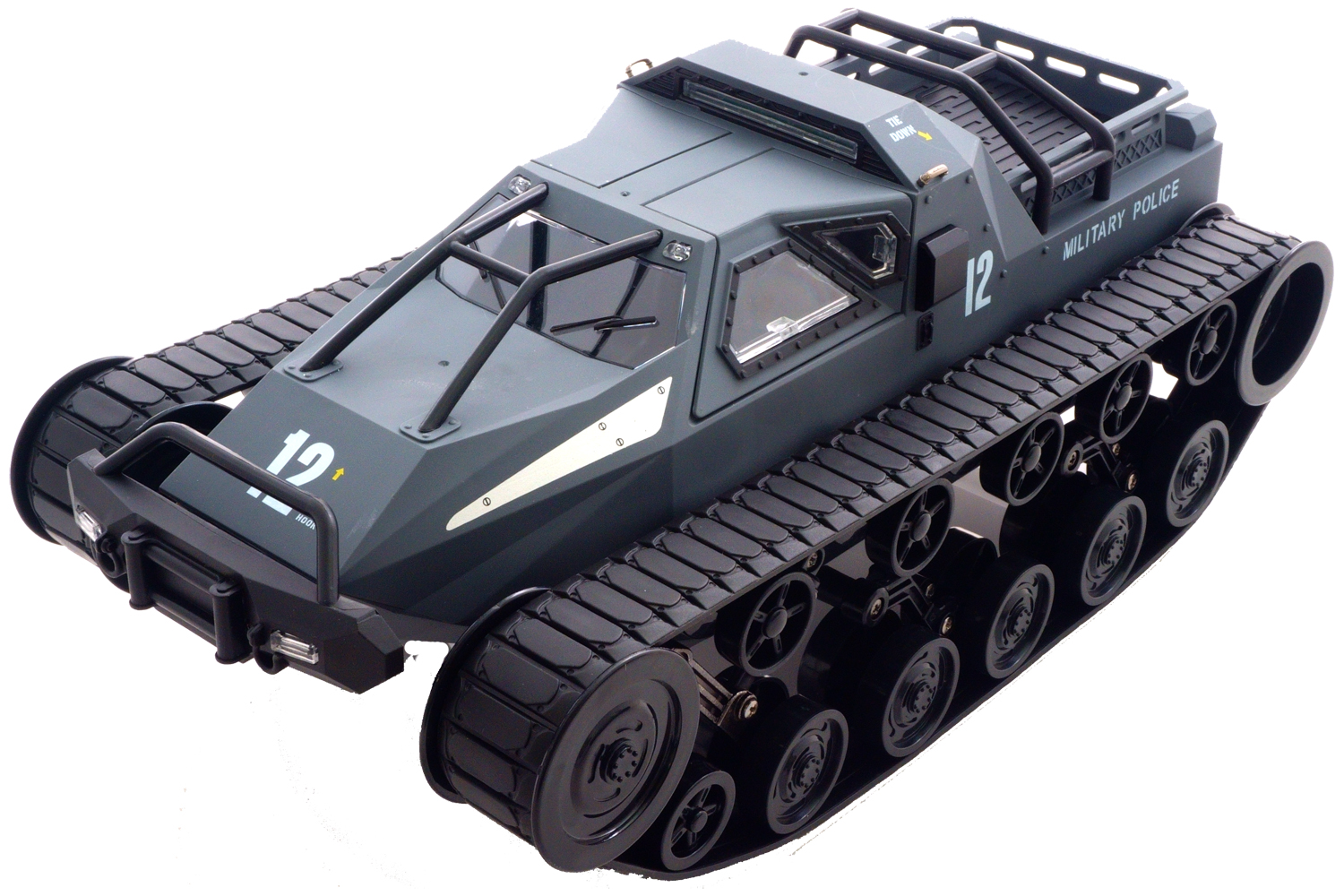 

Машинка вездеход на радиоуправлении 1:12 Pinecone Model Military Police (серый)