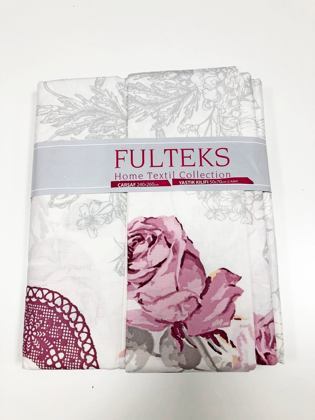 

Набор простынь и 2 наволочки Fulteks Rose