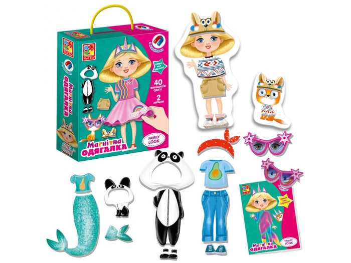 

Магнитная одевалка Family look, Vladi Toys