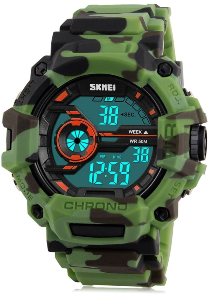 

Мужские часы Skmei 1233 Green Camouflage BOX