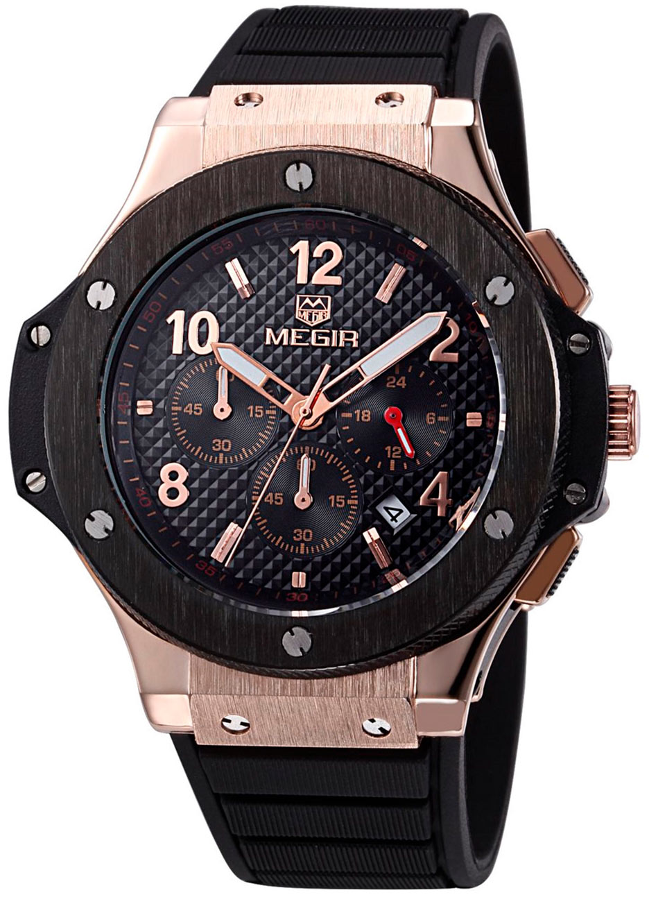 

Мужские часы Megir Gold Black MG3002G (MN3002GREBK-1N0)