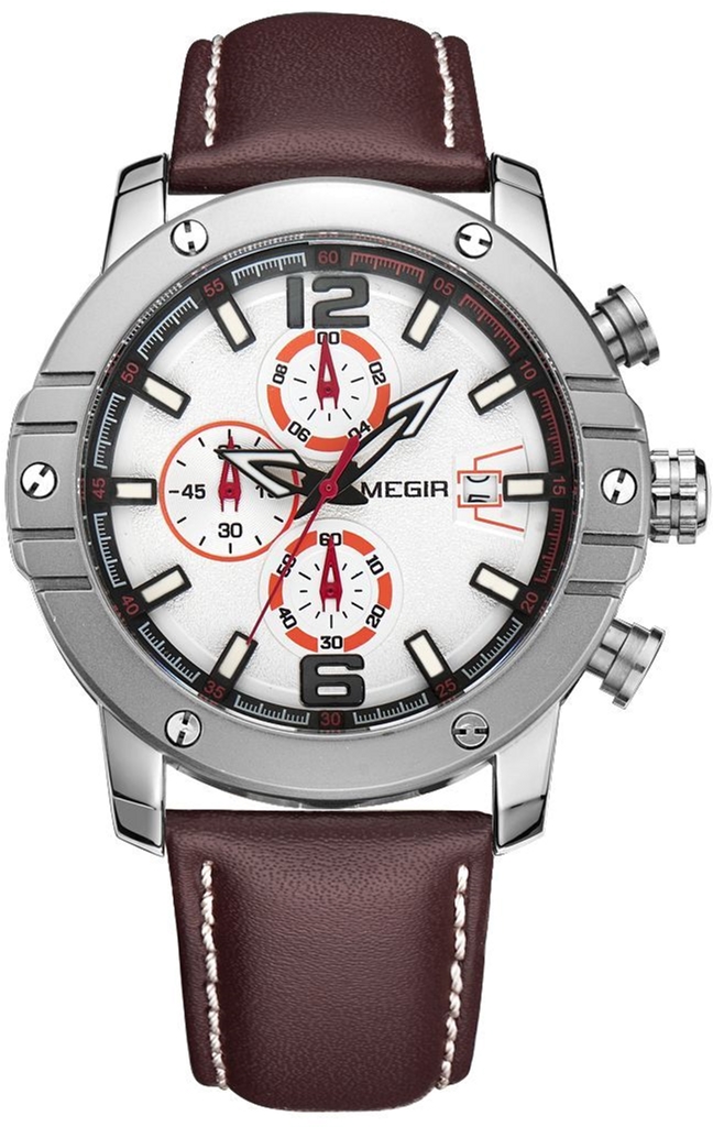 

Мужские часы Megir Silver Brown MG2046 (ML2046GGR-7N8)
