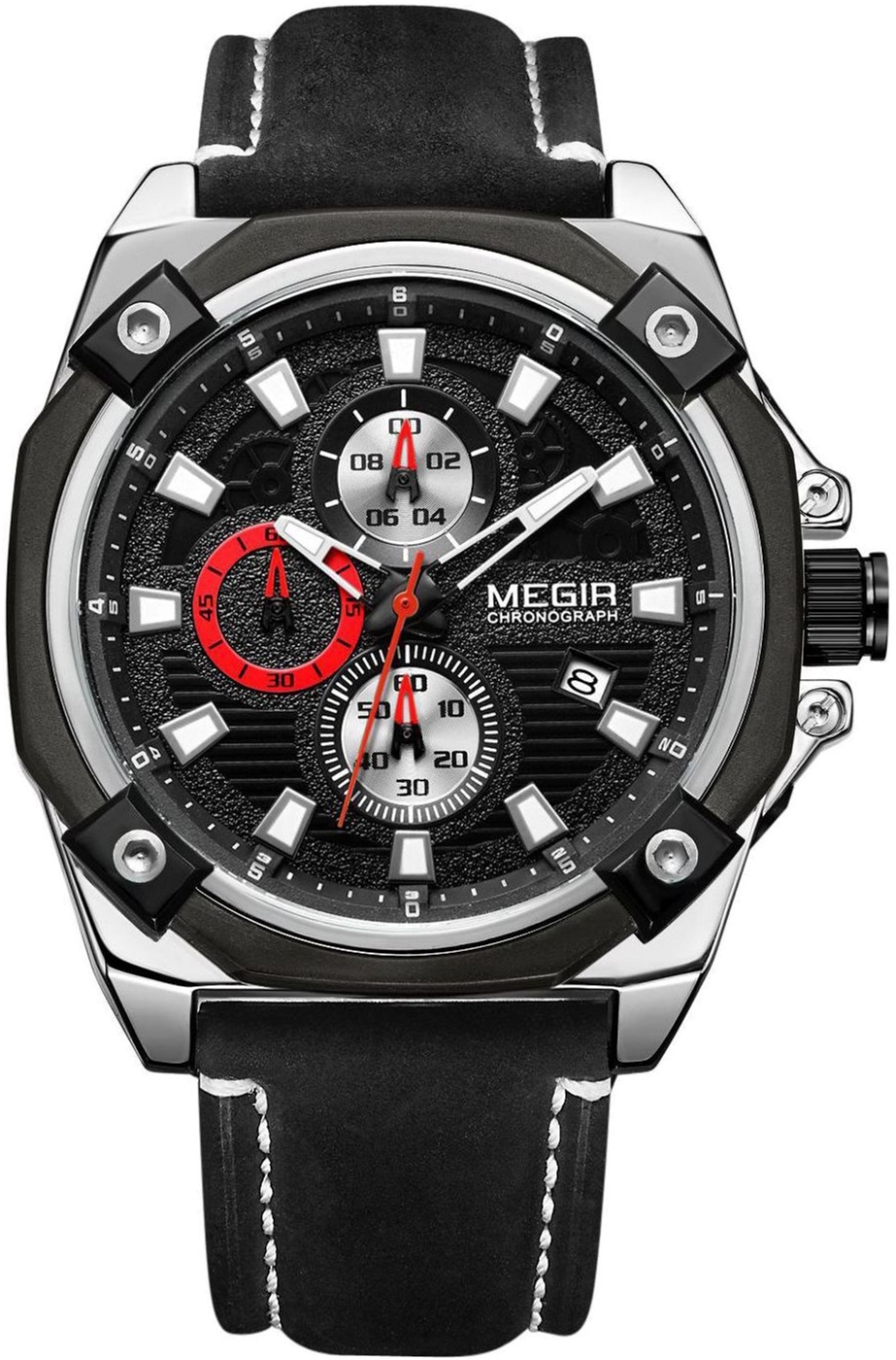 

Мужские часы Megir Silver Black MG2054 (ML2054GBK-1)