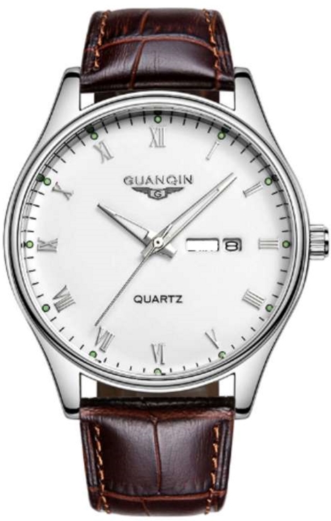 

Мужские часы Guanqin Silver-White-Brown GQ11006 CL