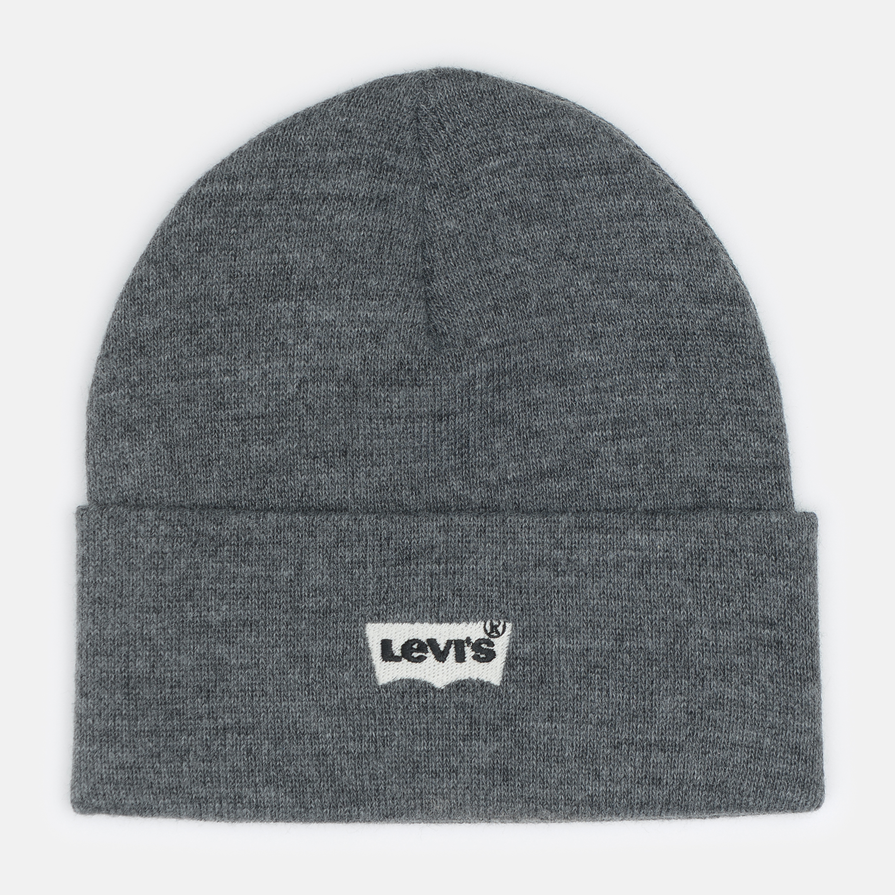 Акція на Шапка Levi's Batwing Embroidered Slouchy Beanie 225984-11-55 One Size Regular Grey від Rozetka