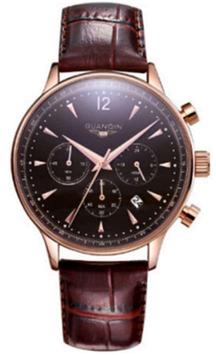 

Мужские часы Guanqin Gold-Black-Brown GQ001 CL